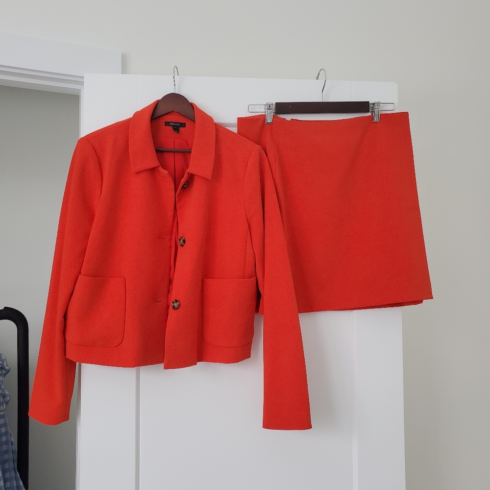 Orange RW&Co Skirt Suit